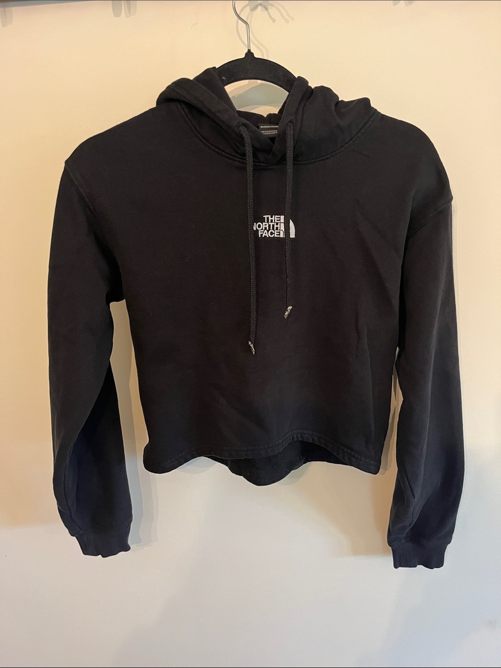 The North Face Black Cropped Logo Hoodie